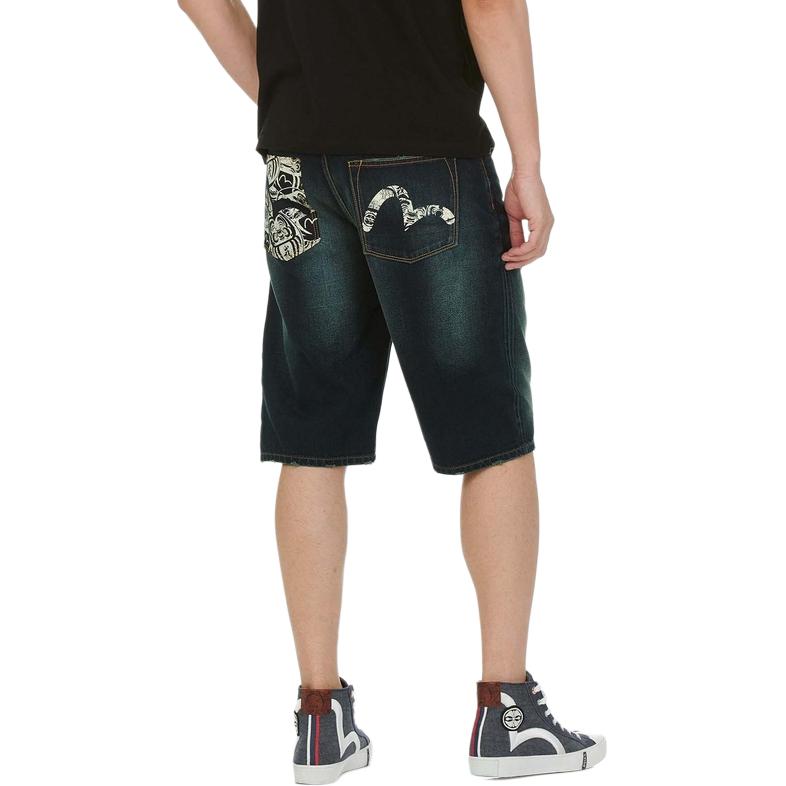 Evisu Denim Shorts Men's Blue Moderate 1ESHTM9DS246XX