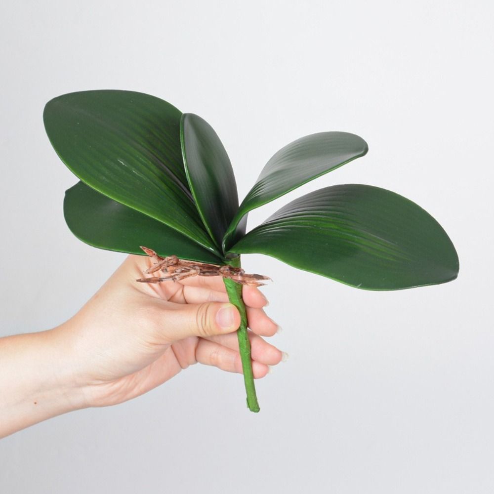 Plastic Real Touch Orchid Green Fake Plant Simulation Plant Simulation Leaf Home Decor