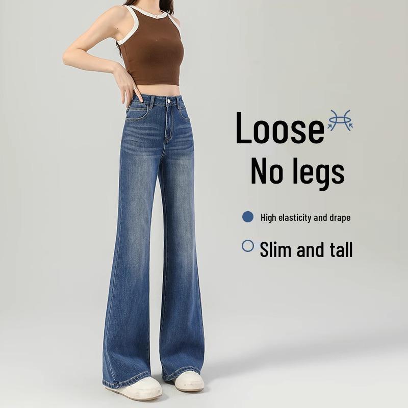 

Women s High-Waisted Blue Micro-Flared Jeans, Summer 2025 29 (116-125 lbs)