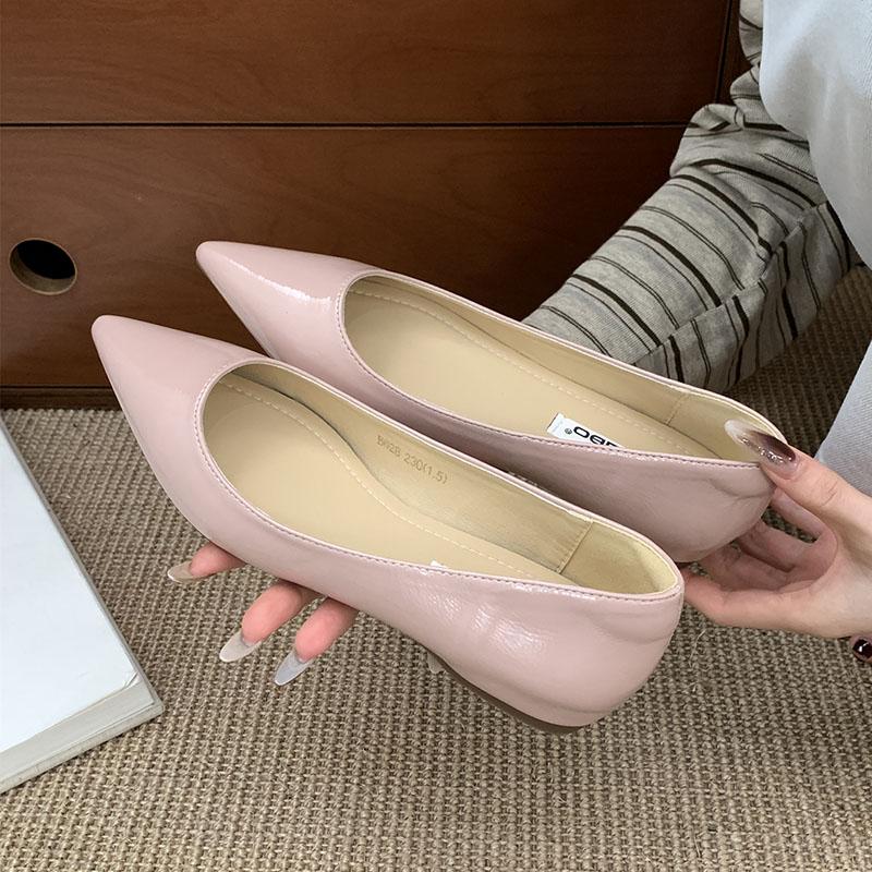Fashion Fashion Pointed Toe Elegant Women Flats Slip On Shoes With Height Increasing Footwear Female Shallow Ladies Flats Shoes