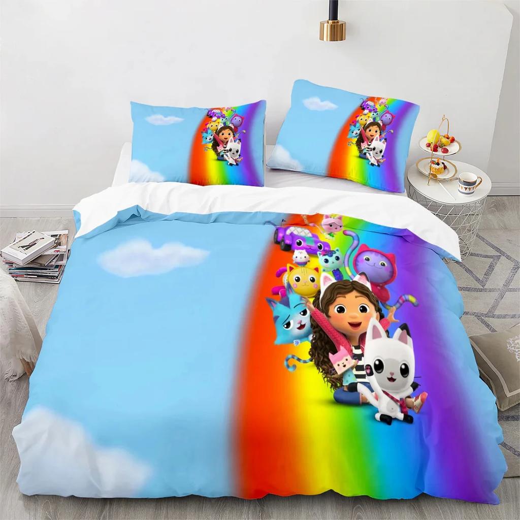 3D Printed Duvet Case Pillowcase Bedding Set Twin Full King for Kids Adults Bedroom Gabbys Doll House
