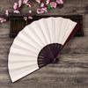 Folding Fan Smooth Opening Solid Color Decorative Bamboo Frame 10 Inches Chinese Style Handheld DIY Blank Fan Home Decor