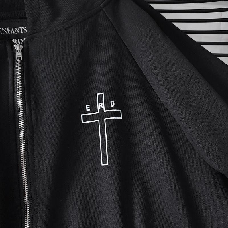 Unisexová americká retro mikina s kapucí a potiskem kříže na zip, pouliční volná ležérní černá mikina pro muže a ženy