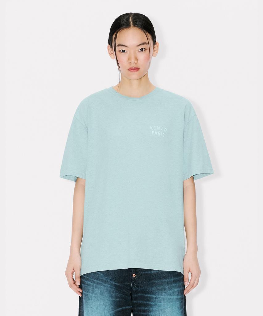 Kenzo Women'S Gatsu Kenzo Bokeh Heart Embroidery Overdyed Loose T-Shirt_K265Awt701Blx
