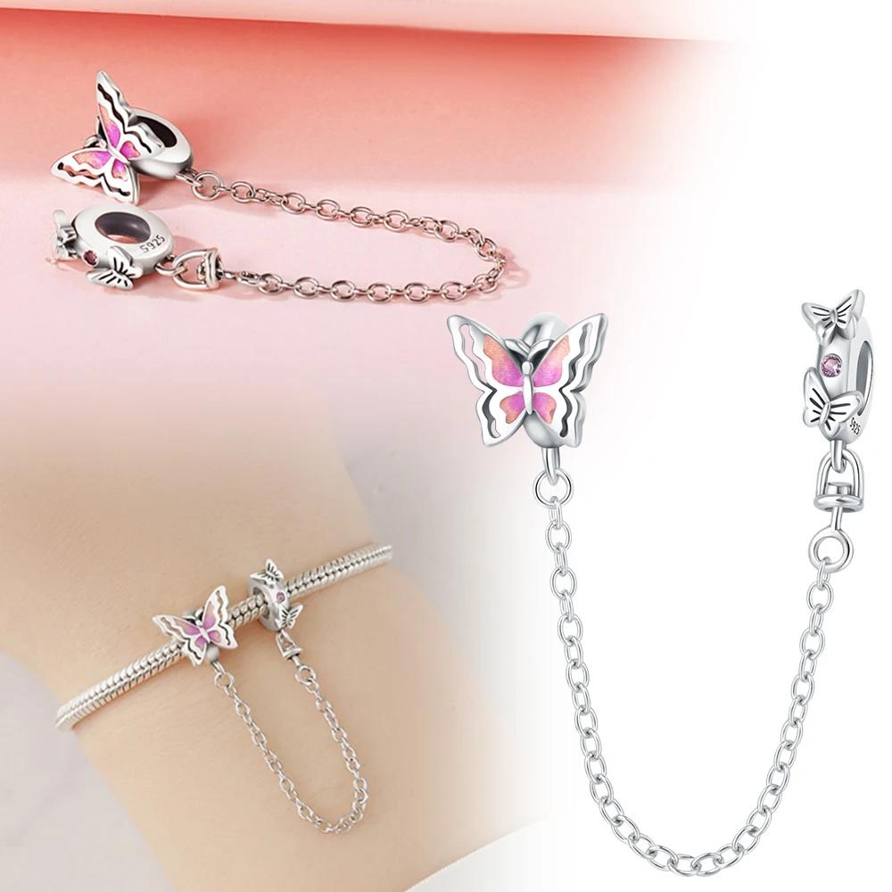 Coppersafety Chain Pendant Series Love Planet Butterfly Bee For Women Diy Bracelet Necklace Jewelry Making Gift