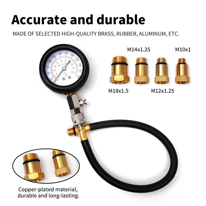 Automotive Cylinder Pressure Gauge for Vehicle Diesel Engines Motorcycle Measurement Auto Inspection gauge Tester