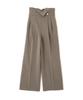Jill by Jill Stuart Women's Asymmetrical Waist Metal Button Pants, Mocha