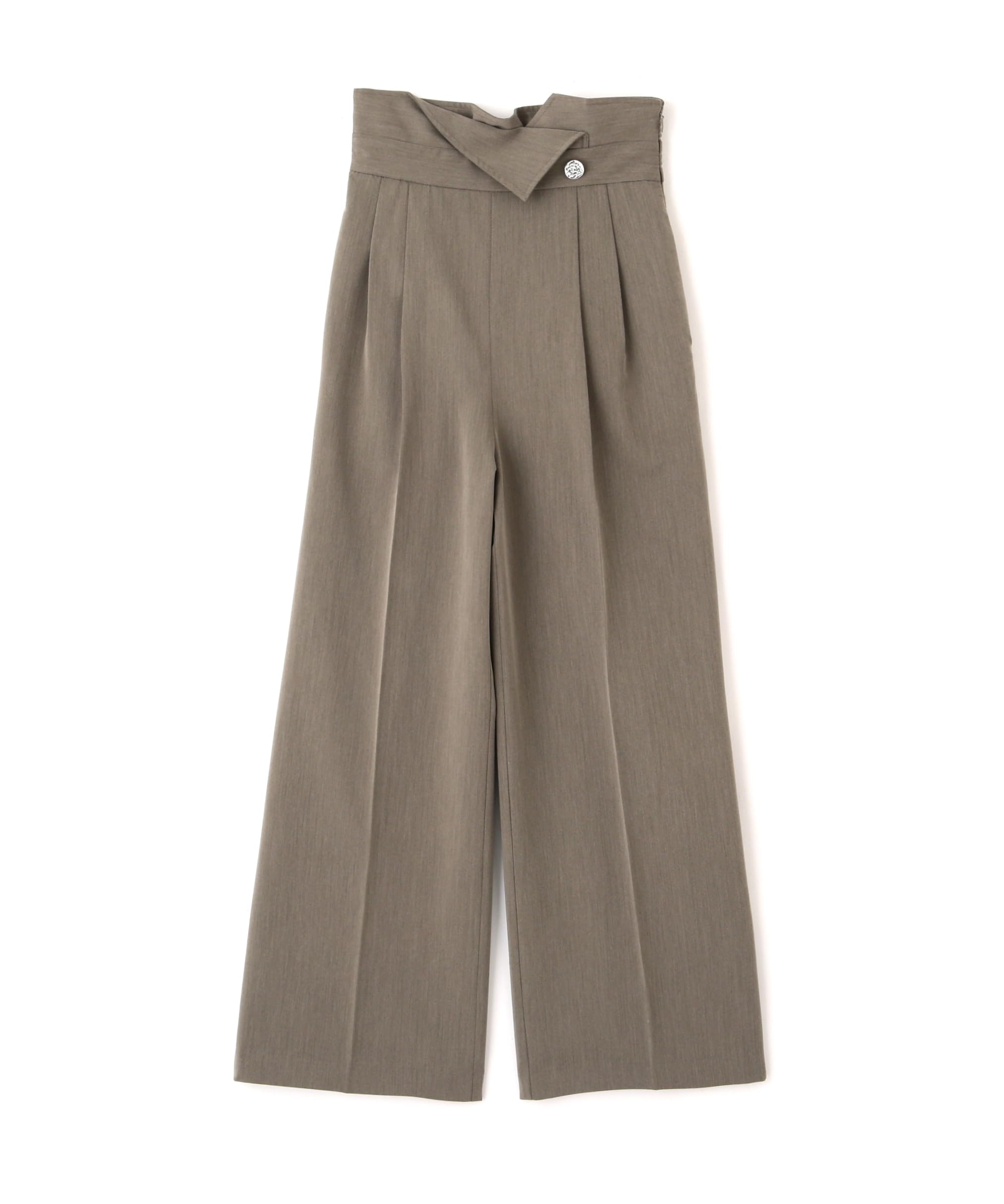 

Jill by Jill Stuart Women s Asymmetrical Waist Metal Button Pants, Mocha