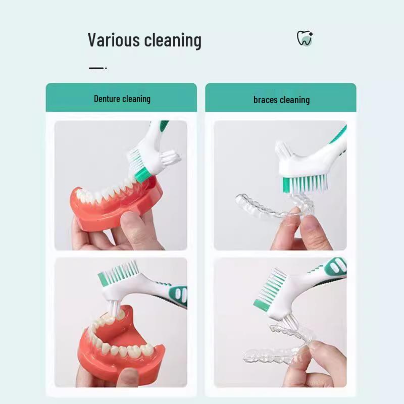 Double-Sided Denture & Aligner Cleaning Brush - 1 Piece
