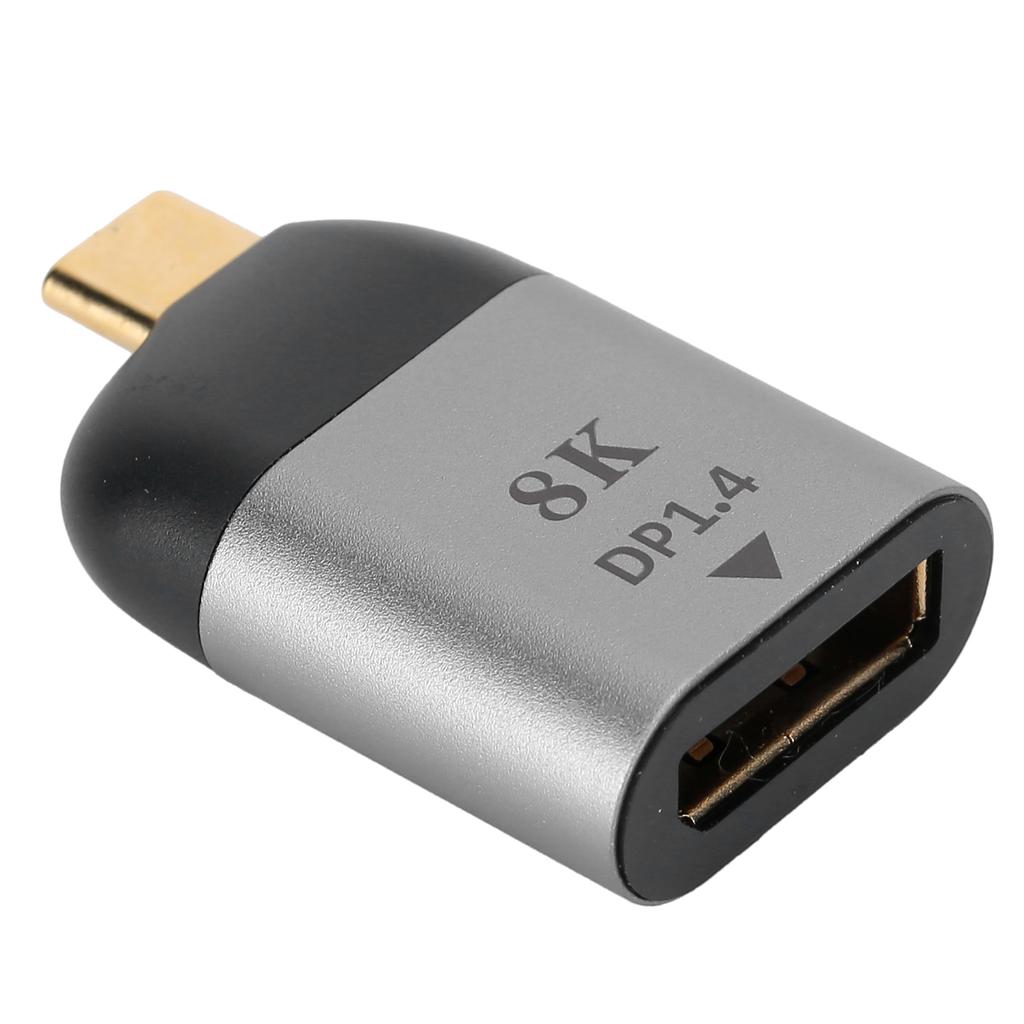 Aluminum Alloy Shell TypeC Male to DP Adapter Converter Connector for Windows Android OS X