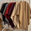 Cozy Wool Tassel Shawl for Women – Autumn/Winter Photography Cloak
