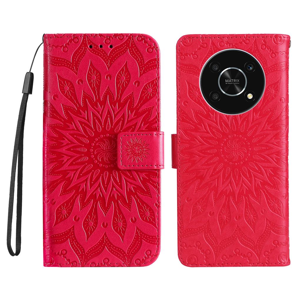 For Honor X30 5G/Honor Magic 4 Lite 5G/Honor X9 4G Leather Wallet Case Sunflower Imprinted Phone Cover