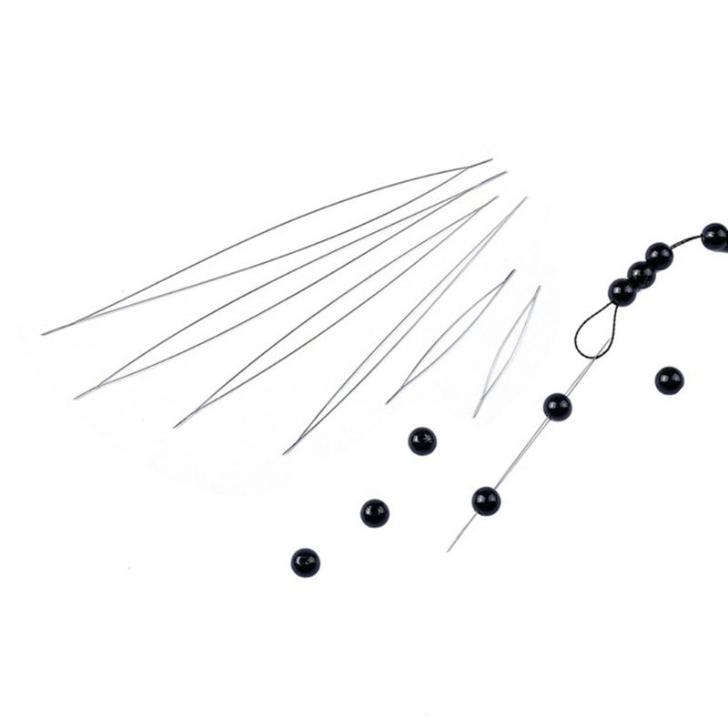 5/6pcs Open Beading Needle Set Stainless Steel Beading Tools Practical Beaded Threading Pins Jewelry Making Supplies