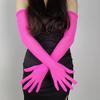 Hot Sexy Lace Long Gloves 55CM Summer Cycling Driving Sun Glove Thin Stretch Mesh Transparent Arm Sleeve Mitten Women