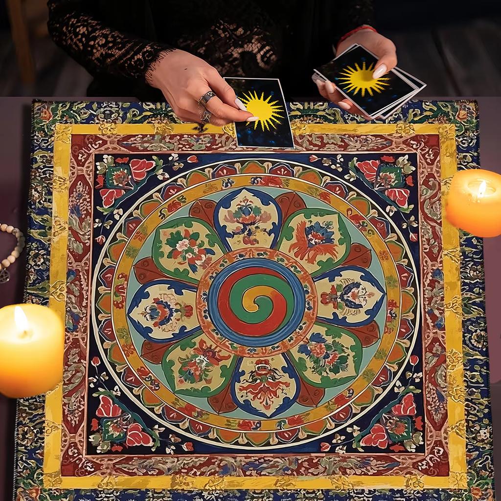 Tibetan-Style Ethnic Pattern Tarot Tablecloth / Altar Cloth / Divination Table Cover / Tarot Mat / Home Decor