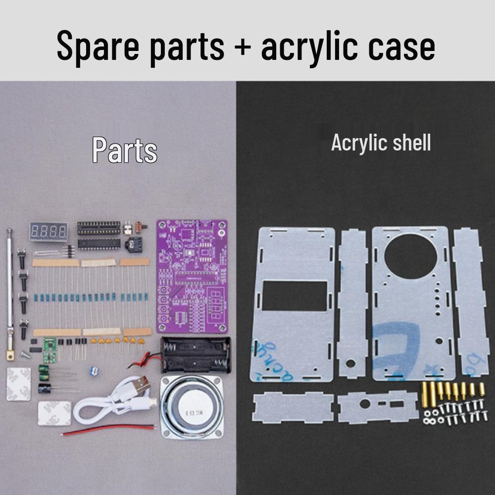 DIY FM Radio Kit with Digital Tube Display for Microcontroller Learning