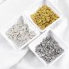 50Pcs Spacer Bead Diy Findings 2X8Mm Tube Beads For Jewelry Making Gold Plated Beads Separators For Bracelets Accessories