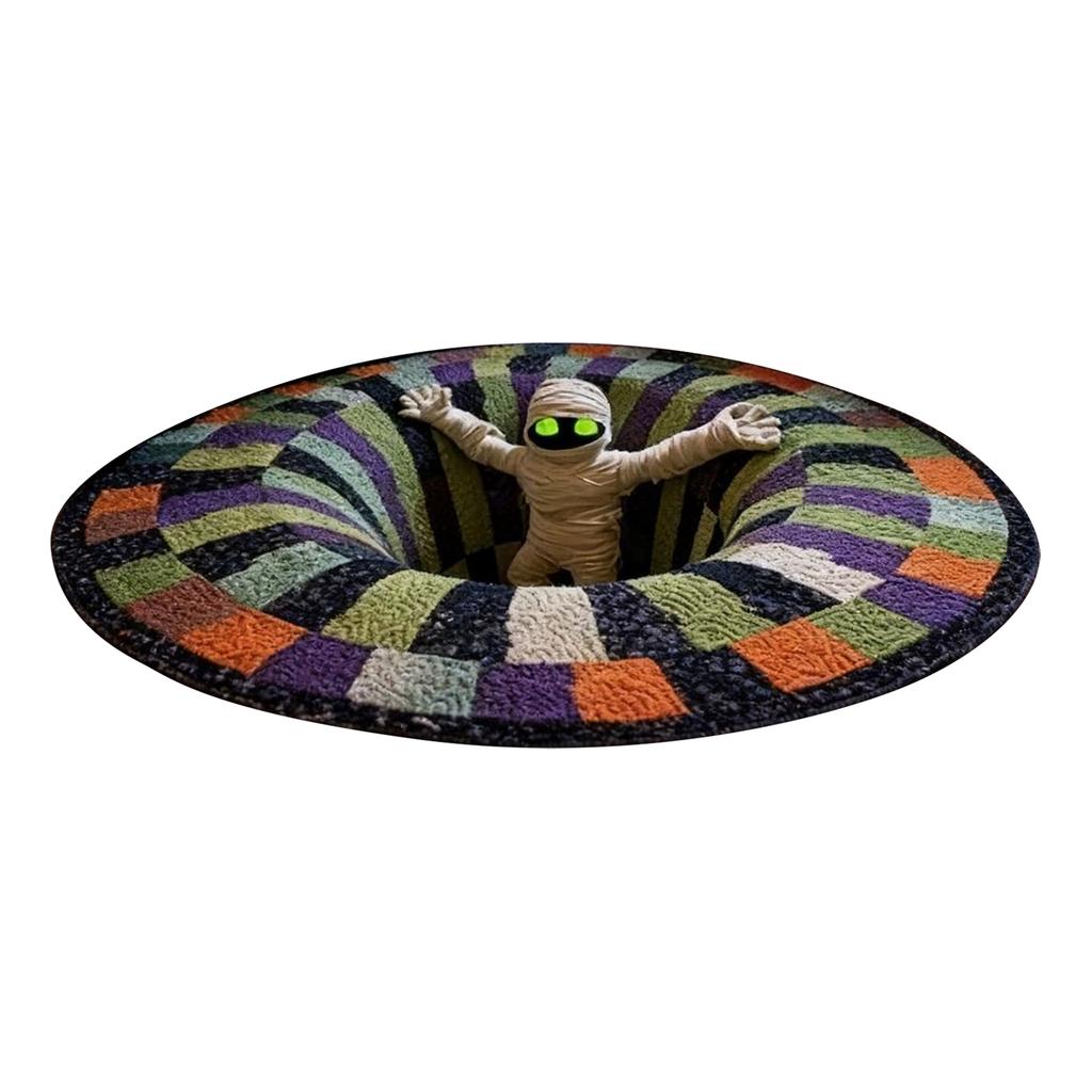 Halloween Rug Doormat Lattice Non Rug With An Optical Rug With An Eerie Depth Design
