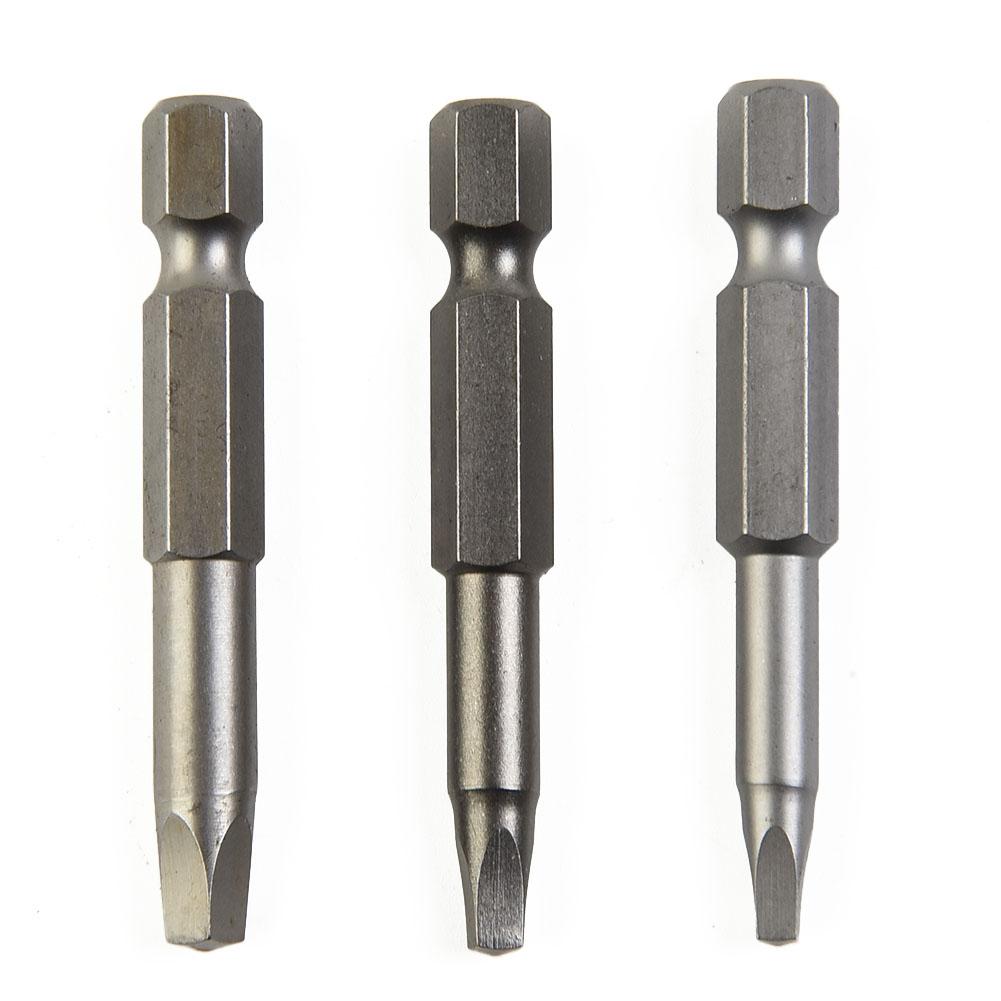 Brand New Screwdriver Bits Repair Wear Resistance 3 Pcs/Set 50mm Long High Hardness Sq1+sq2+sq3 Square Drill Bit