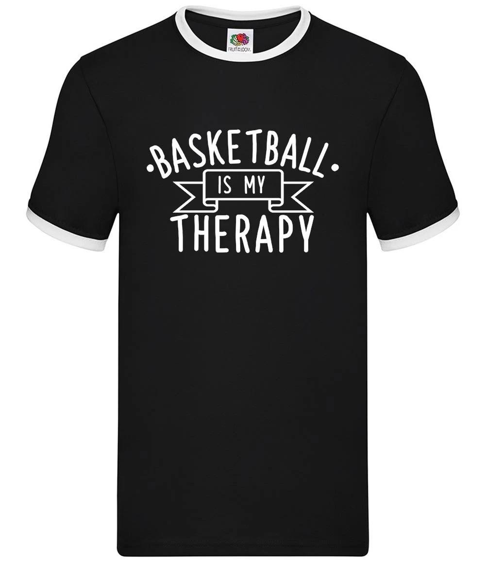 Basketball Is My Therapy - Mens Ringer - Player Fan Equipment Love XL
