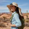 Waterproof Solar Fan Hat with Shawl Fishing Hat Gift Wide Brim Hat  Hiking