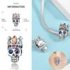 Halloween Series Copper Skull Head Bead Charm Fit Diy Bracelet Neutral New Dark Series Jewelry