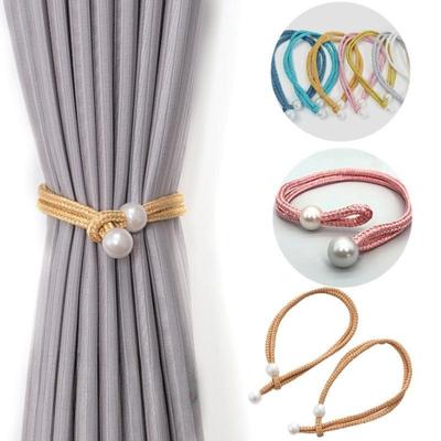 Elegante Stoff-Vorhanghalter mit Perlenakzenten