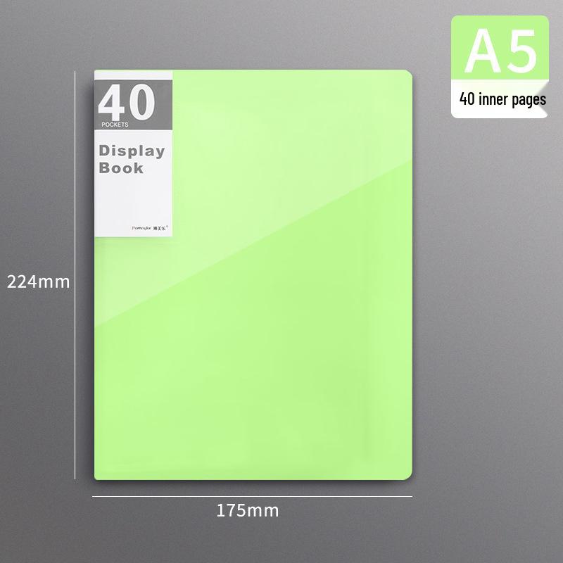 A5 Transparent Ring Binder File Folder, Multi-page: 20/30/40/60 Pages