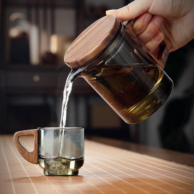 Quandu Thickened Glass Tea Infuser Separation Cup
