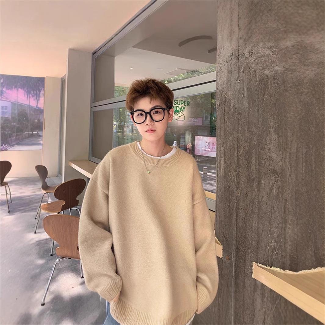 

Unisex Autumn/Winter Japanese Retro Loose Knit Sweater XL сірий колір