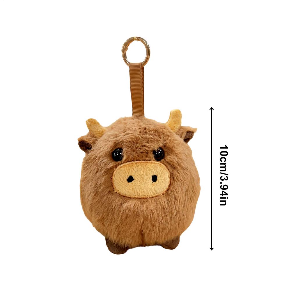 

Cute Cow Plush Bag Charm Soft Stuffed Animal Keychain Pendant Collectible Gift for Women Wife Girlfriend, Purse Backpack Decor
