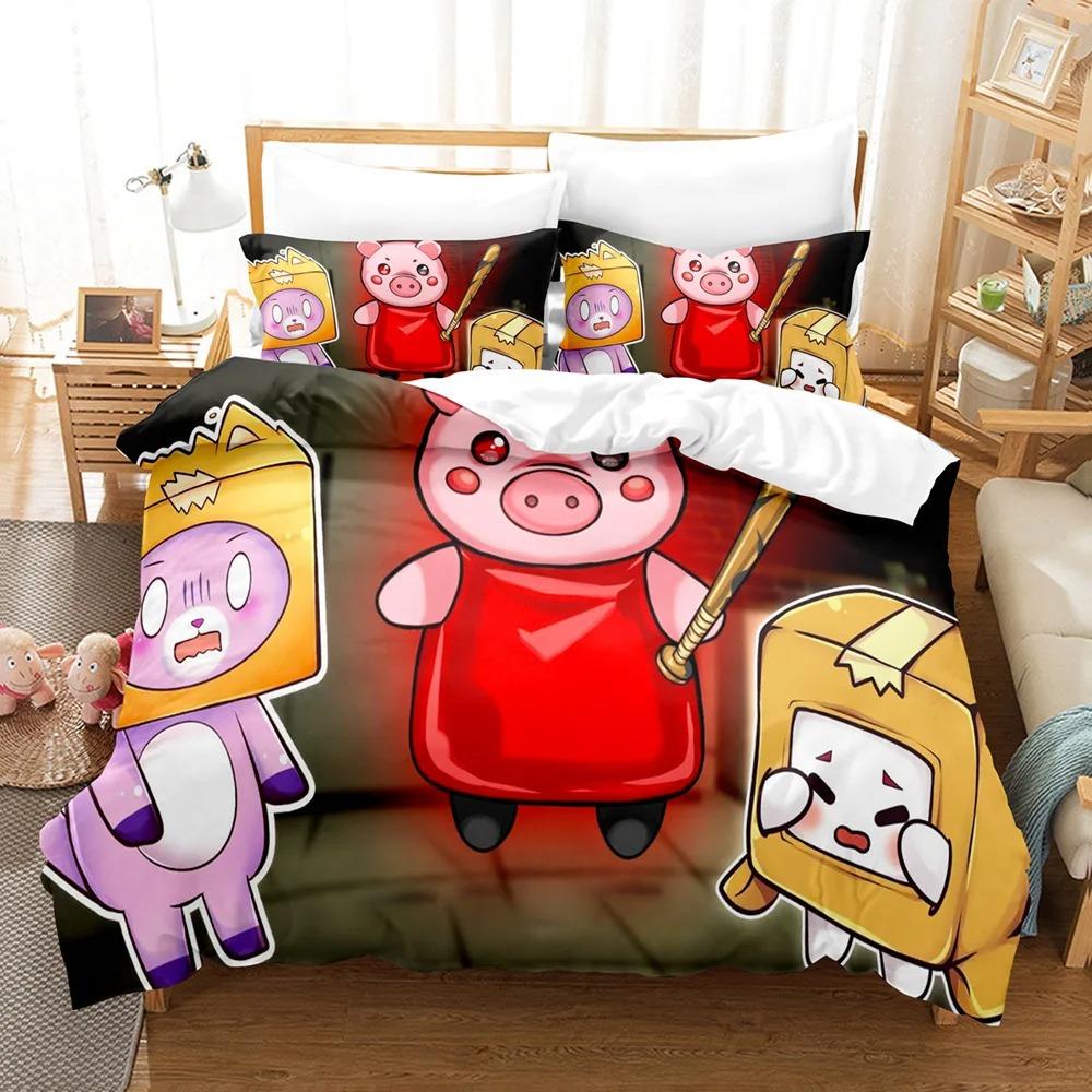 Comforter Animated Movie Lankybox Bedding Set For Bedroom Soft Modern S Comefortable Kids And