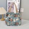 INS Japanese Style Lunch Bag Large Capacity Women's Tote Bag Drawstring Canvas Handbag  Work