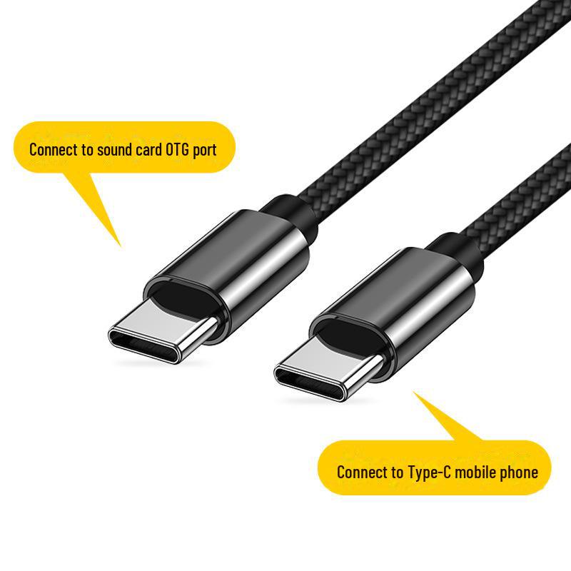 V8 Type-C Mobile Sound Card OTG Adapter for Live Recording & Audio