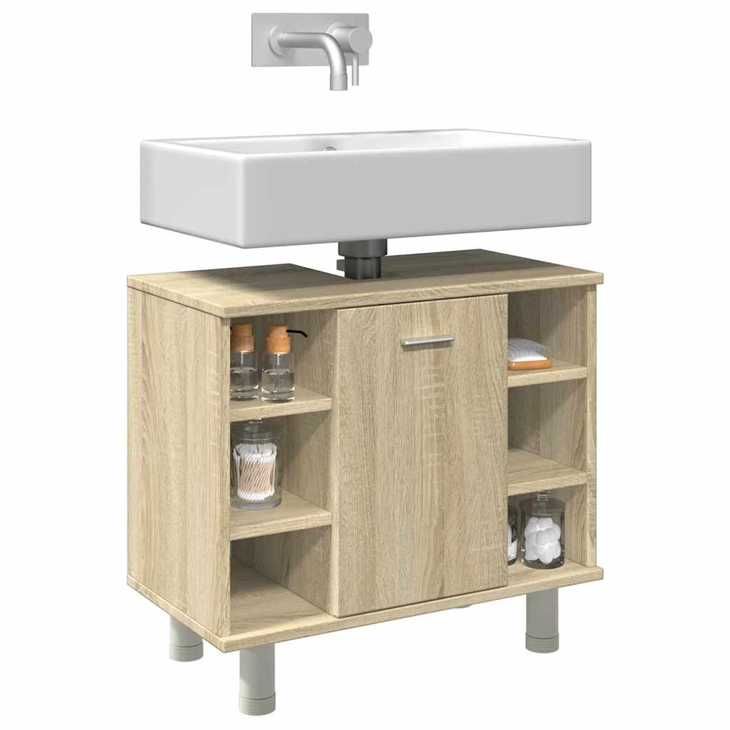 Bathroom Cabinet in Sonoma Oak 60 x 32 x 53.5 cm Particleboard