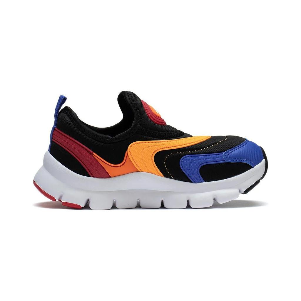 Li Ning Kids Q Cloud 1.5 Comfortable Versatile Non-Slip Wear-Resistant Casual Shoes Kids Casual Shoes Black Blue Orange YKNT018-1