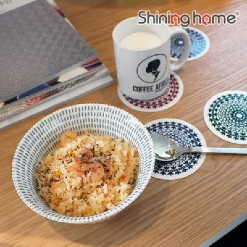 Tulip Silicone Coaster Round 1P white