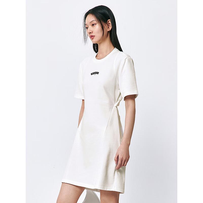 PEACEBIRD Women's Round Neck Backless Mini Dress