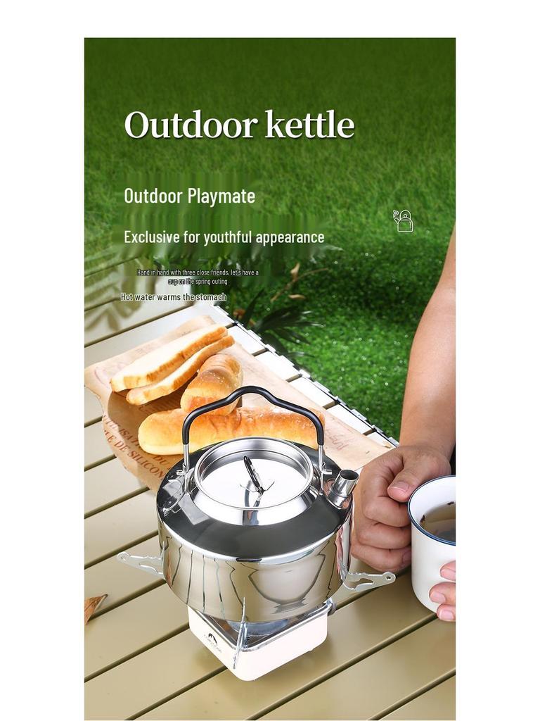 316 Stainless Steel Outdoor Camping Kettle for Tea Making