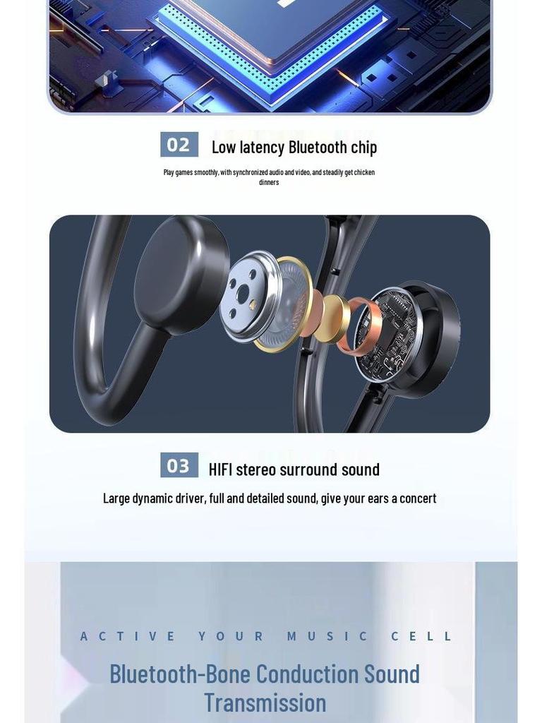 KS19 Waterproof Wireless Neckband Earphones - Sport-Compatible Bluetooth Headset
