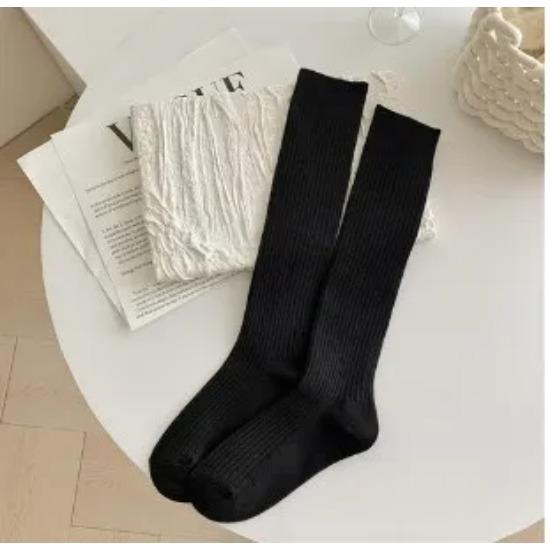 Lange Socken für Damen, Kaschmir, Damenstiefel, einfarbig, Wolle, Oberschenkelstrumpf, dünn, lässig, Baumwolle, über dem Knie, flauschige lange Kniestrümpfe für Damen