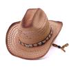 European and American Accessories, Western Cowboy Straw Hat, Retro Ethnic Style Jazz Hat, Men's and Women's Hats, Sun Protection Hat, Sun Hat