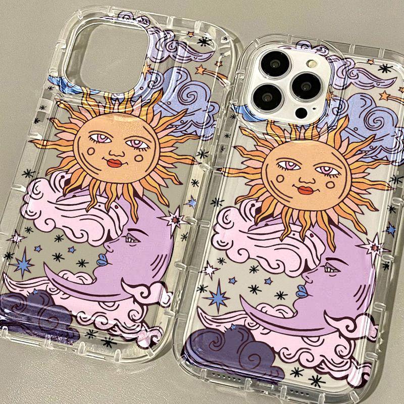 Cartoon graffiti is suitable for iphone17promax new mobile phone case 16pro/12 couple 14 popular generation 15