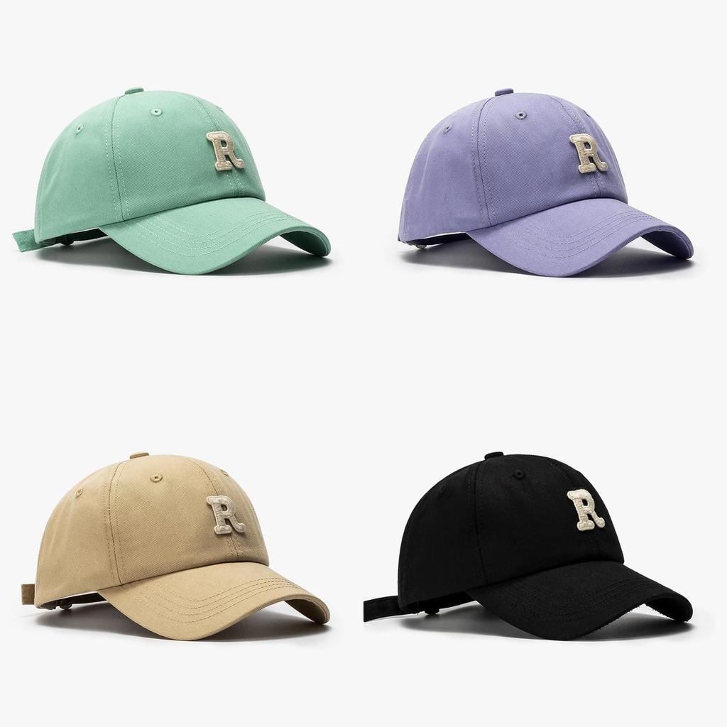 Cotton Baseball Cap For Women With Embroidered Letter Design Summer Sun Protection Casual Outdoor
