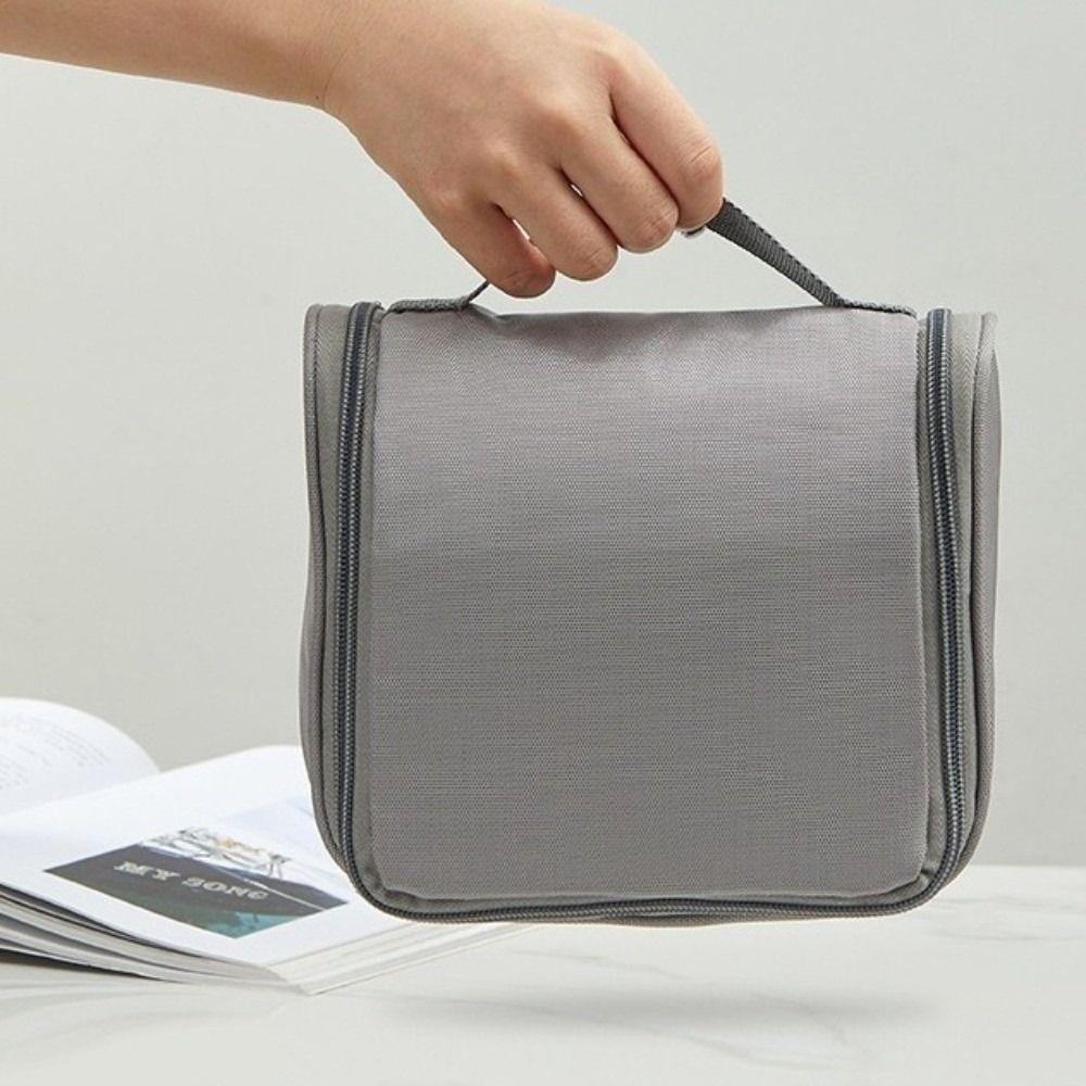 Foldable Travel Cosmetic Bag Waterproof Toiletry Bag Carabiner Folding Wash Bag  Home & Travel