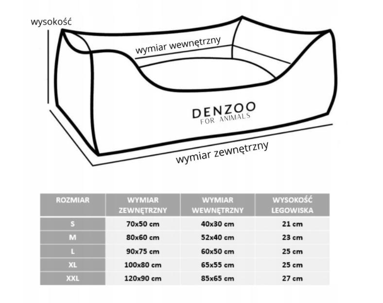 Legowisko Ortopedyczne Denzoo Milano Dark Grey "S" 70X50 Kojec Sofa Posłanie