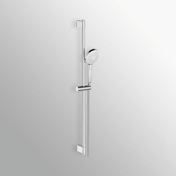 Ensemble De Douche - IDEALRAIN EVO - Barre 90 Cm Et Douchette Ronde 11 Cm 3J - Chrome - Ideal Standard