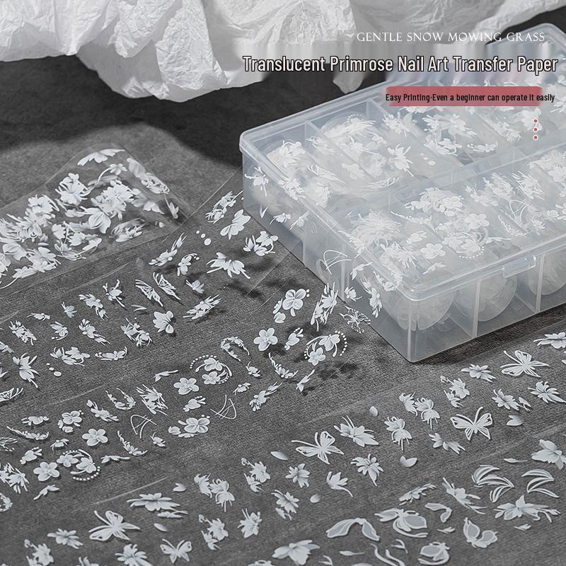 Summer Nail Art Decal Set: Snowdrop & Starry Sky In 10 Styles with Butterfly Stickers