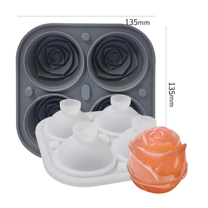 Silicone Whiskey  Ice Cube Maker Tray with Lid Household DIY Ice Mold  Kitchen Bar Accessories  for Cooling Drinking
