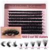 Spiky Messy Hot Melt Cluster Lashes 100D/160D DIY Self-Grafting Dense False Eyelashes